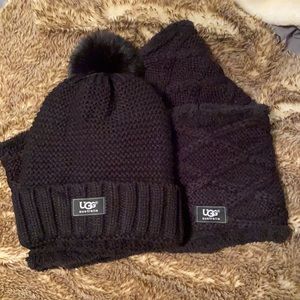 Ugg hat and scarf set
